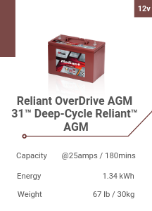 Reliant OverDrive AGM 31™ Deep-Cycle Reliant™ AGM