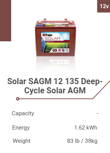 Solar SAGM 12 135 Deep-Cycle Solar AGM