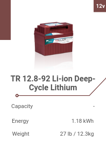 TR 12.8-92 Li-ion Deep-Cycle Lithium